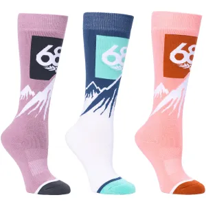 686 Womens Peaks Sock 3 Pack 2024