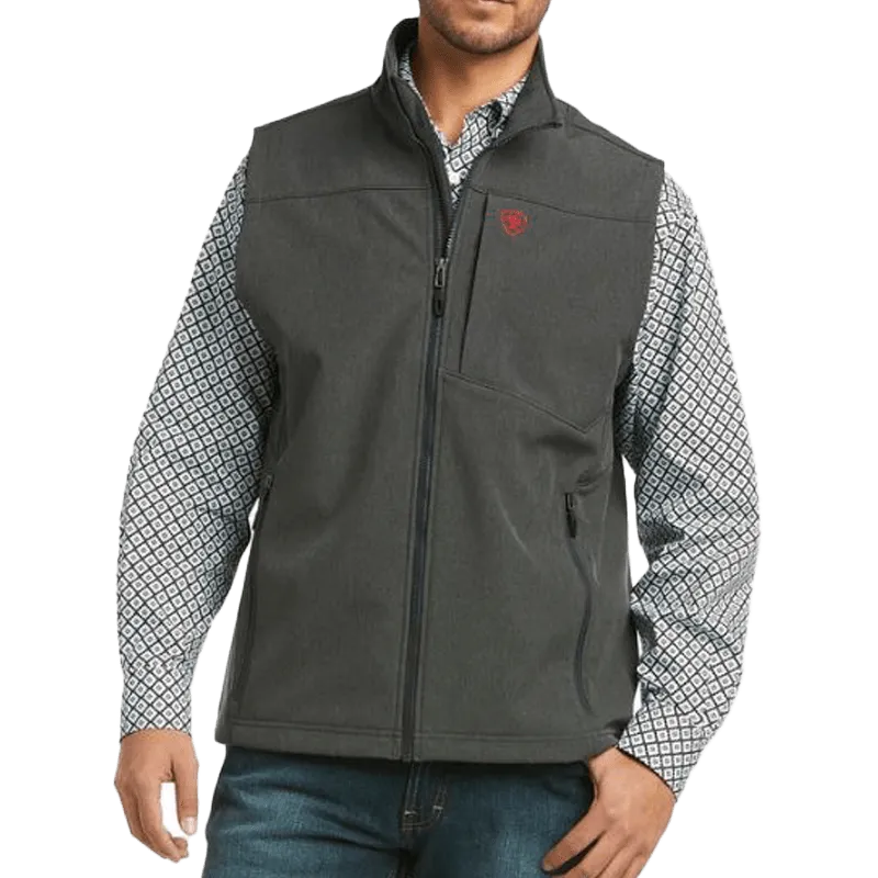 Ariat Men's Logo 2.0 Charcoal Americana Softshell Vest