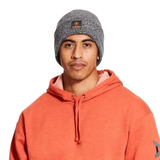 ARIAT - MNS REBAR Watch Cap - Black/White Heather