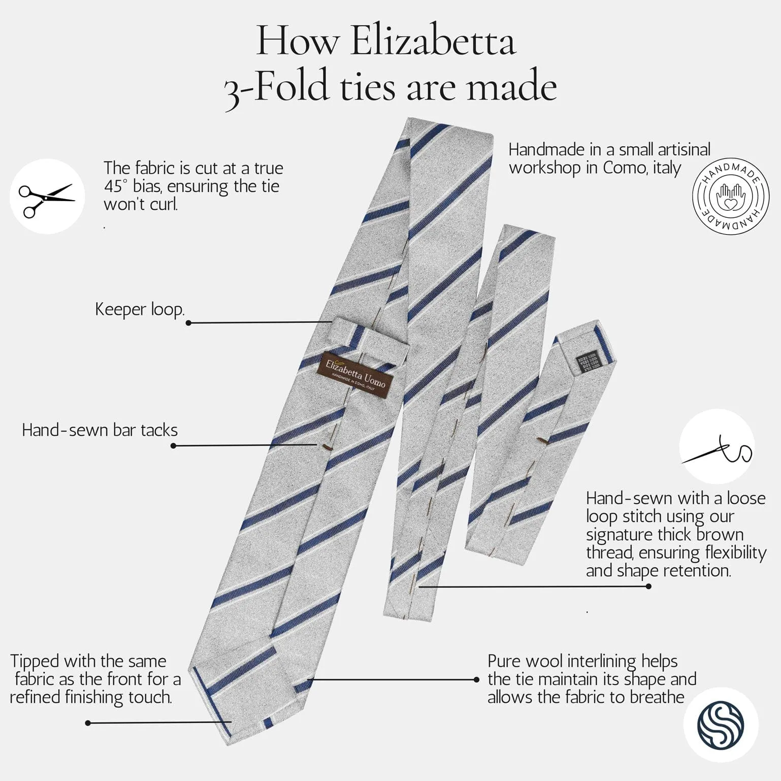 Barbera - Silk Jacquard Tie - Silver
