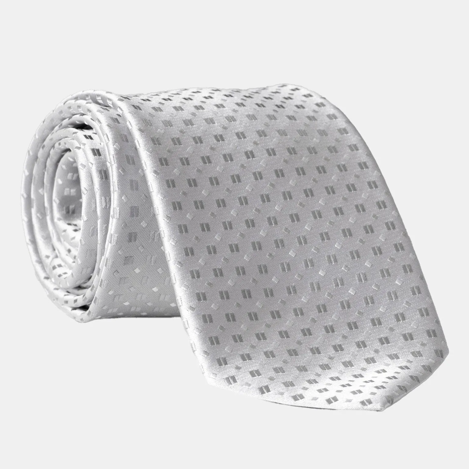 Barbera - Silk Jacquard Tie - Silver