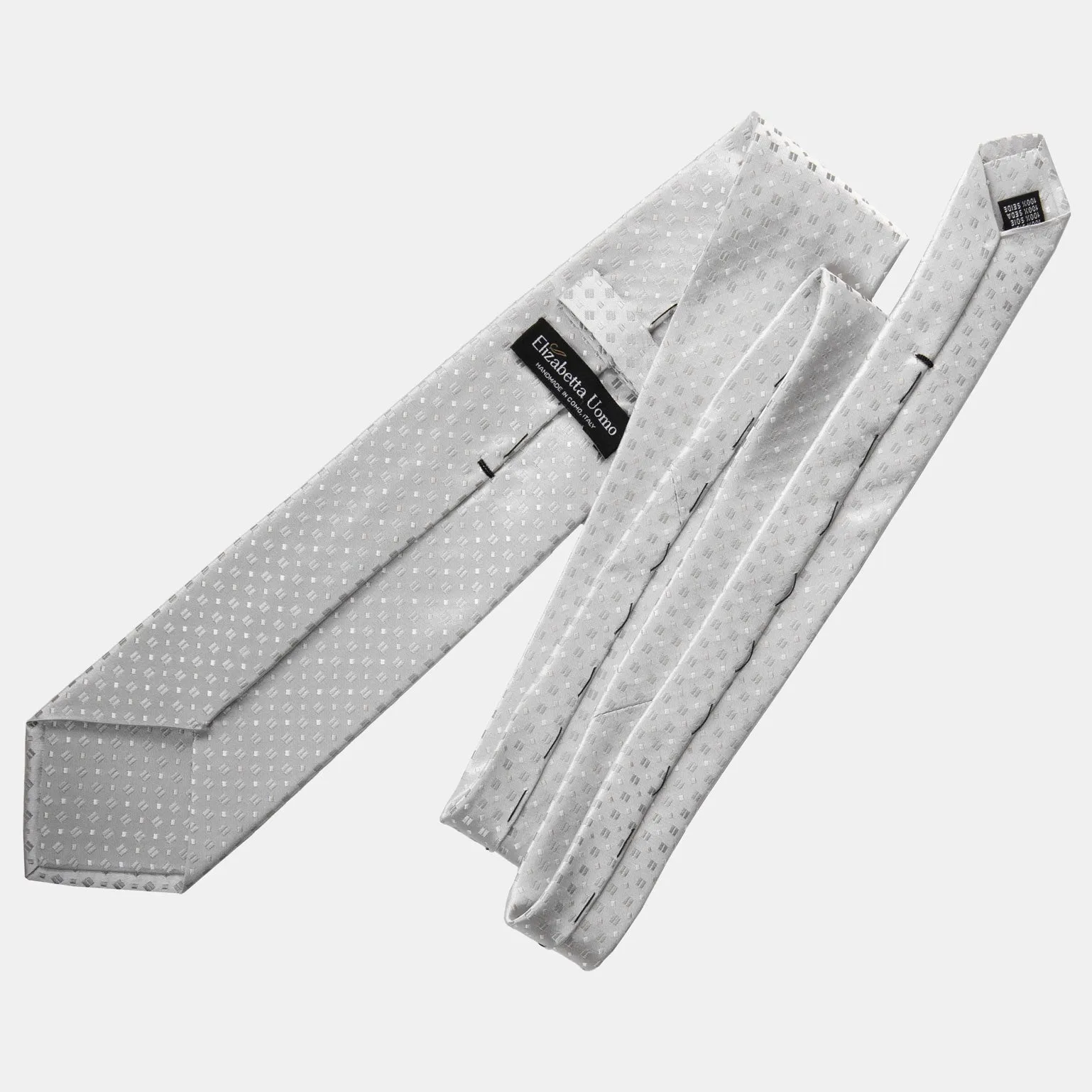 Barbera - Silk Jacquard Tie - Silver