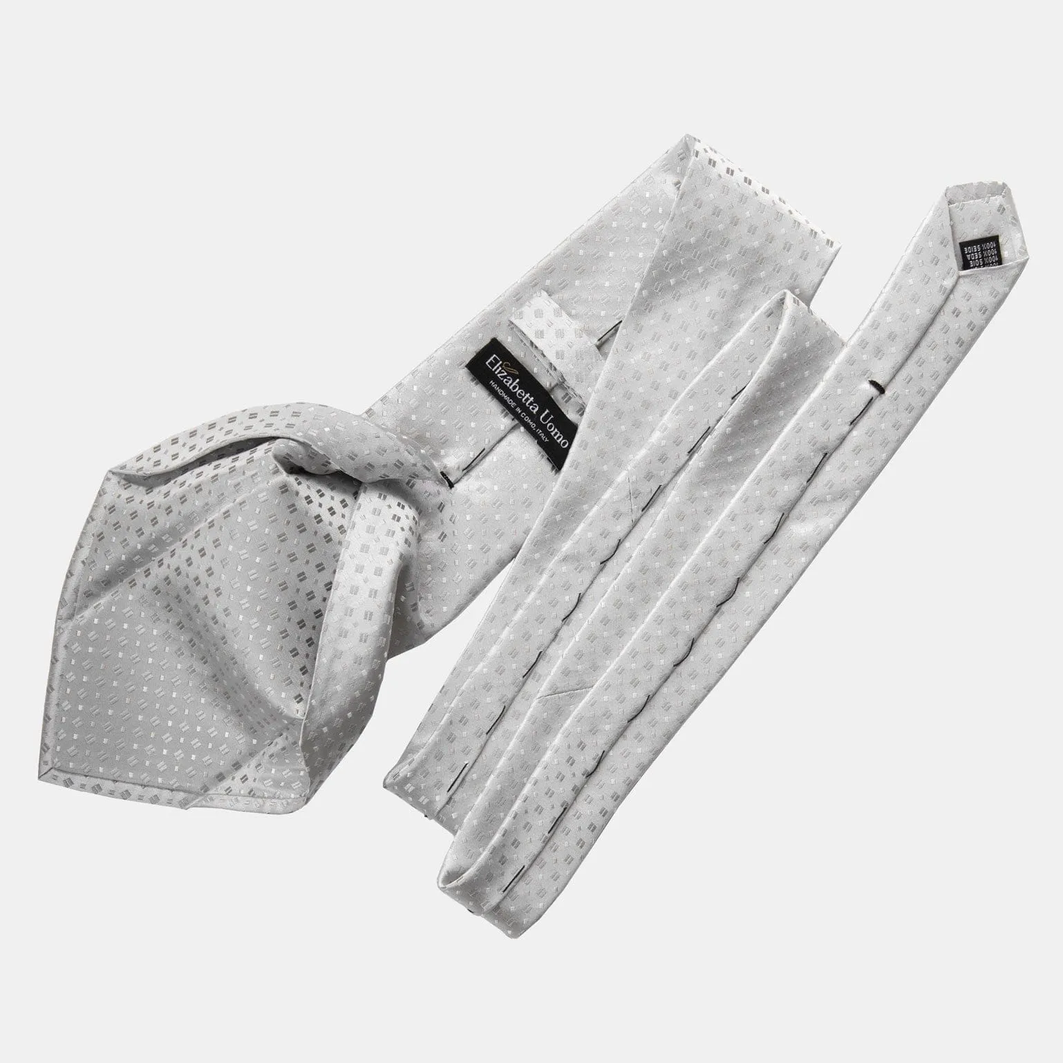 Barbera - Silk Jacquard Tie - Silver