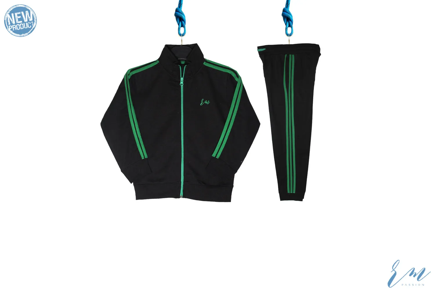Boys Embroided Tracksuit (Black)