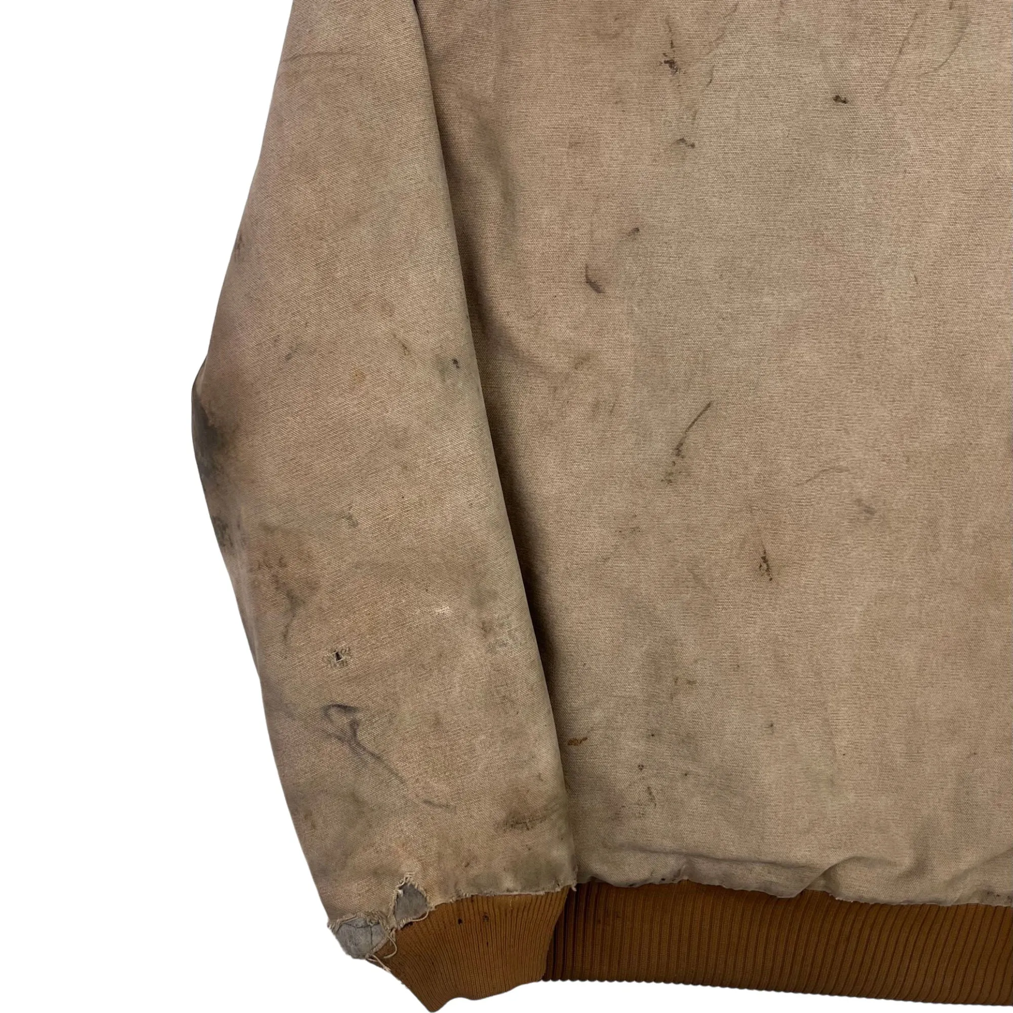 Carhartt Hooded Active Workwear Distressed Jacket Beige J130 BRN