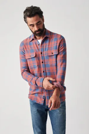 Faherty Legend Sweater Shirt in Rose Blue