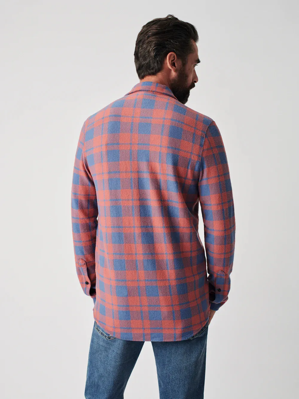 Faherty Legend Sweater Shirt in Rose Blue