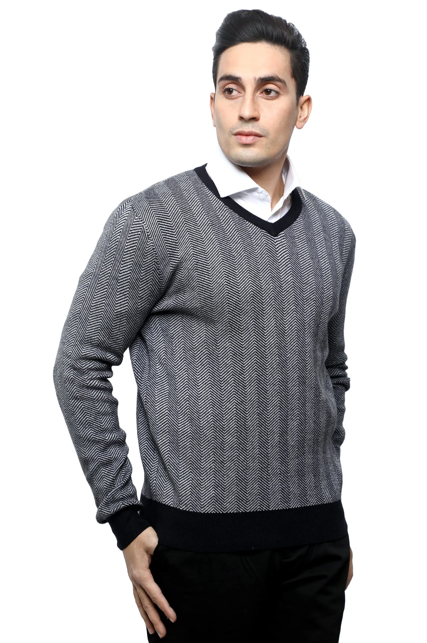 Gents Sweater In Grey SKU: SA565-GREY