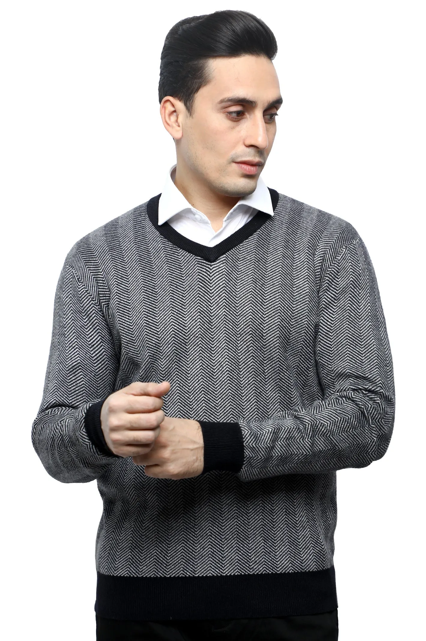 Gents Sweater In Grey SKU: SA565-GREY