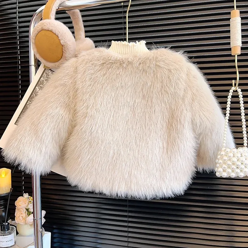 Girls Winter Wear Beautiful Fur Jacket