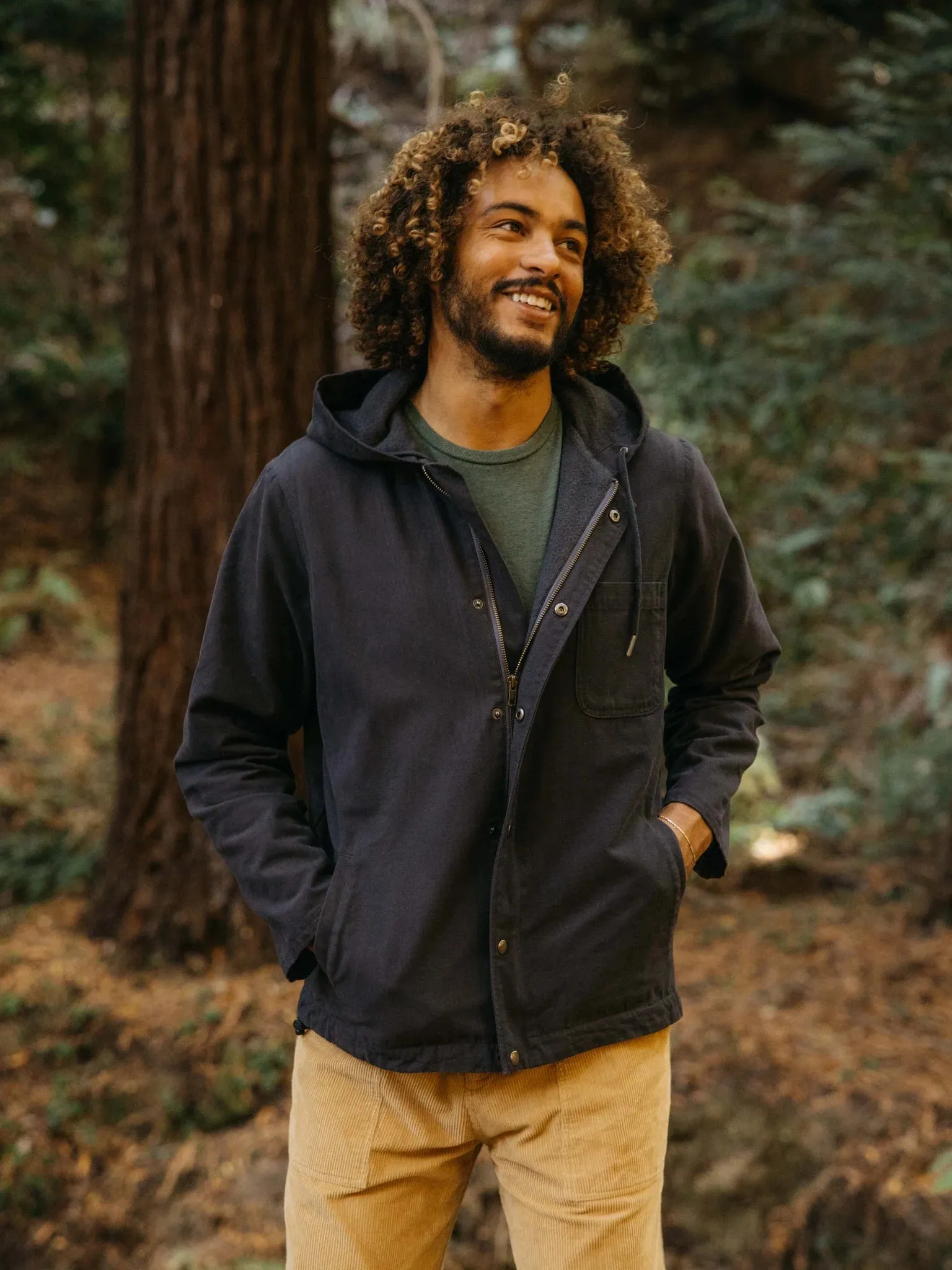Hooded Deck Jacket - Navy