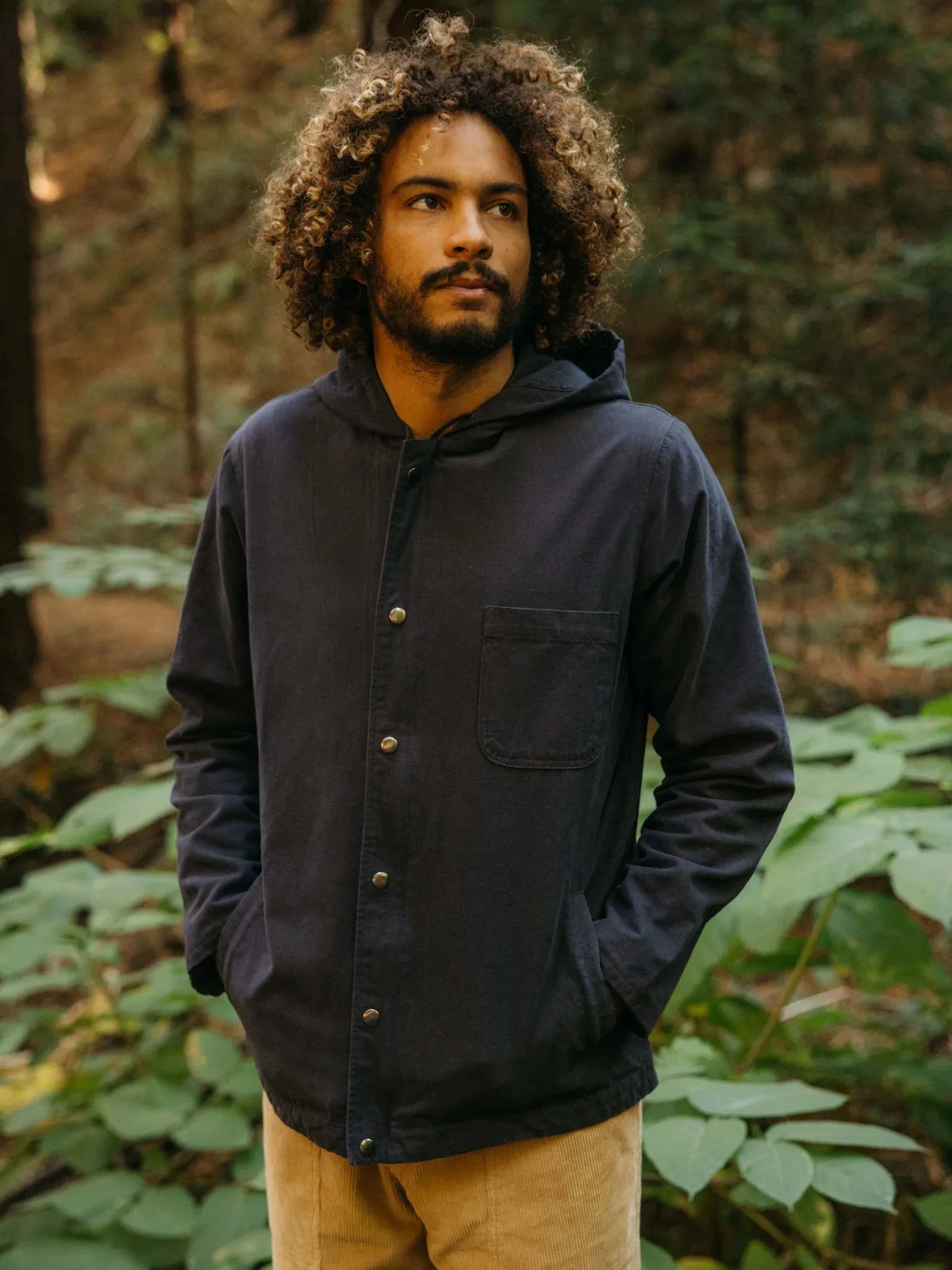 Hooded Deck Jacket - Navy