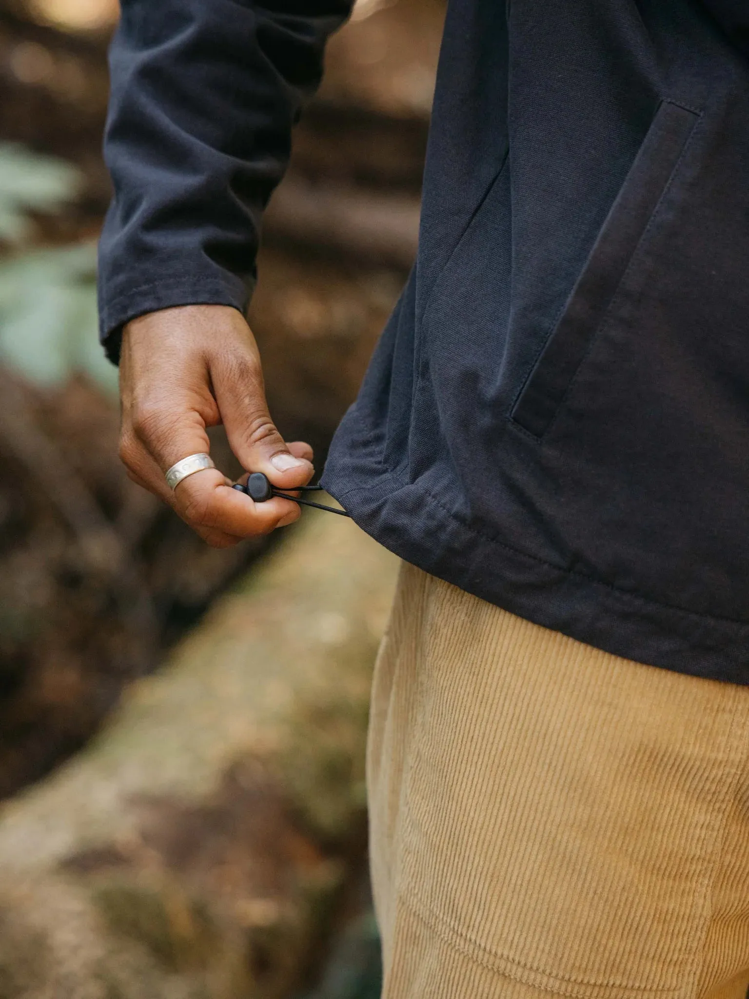 Hooded Deck Jacket - Navy