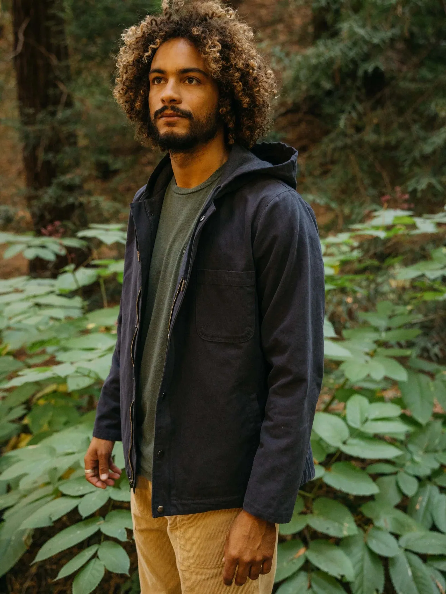 Hooded Deck Jacket - Navy