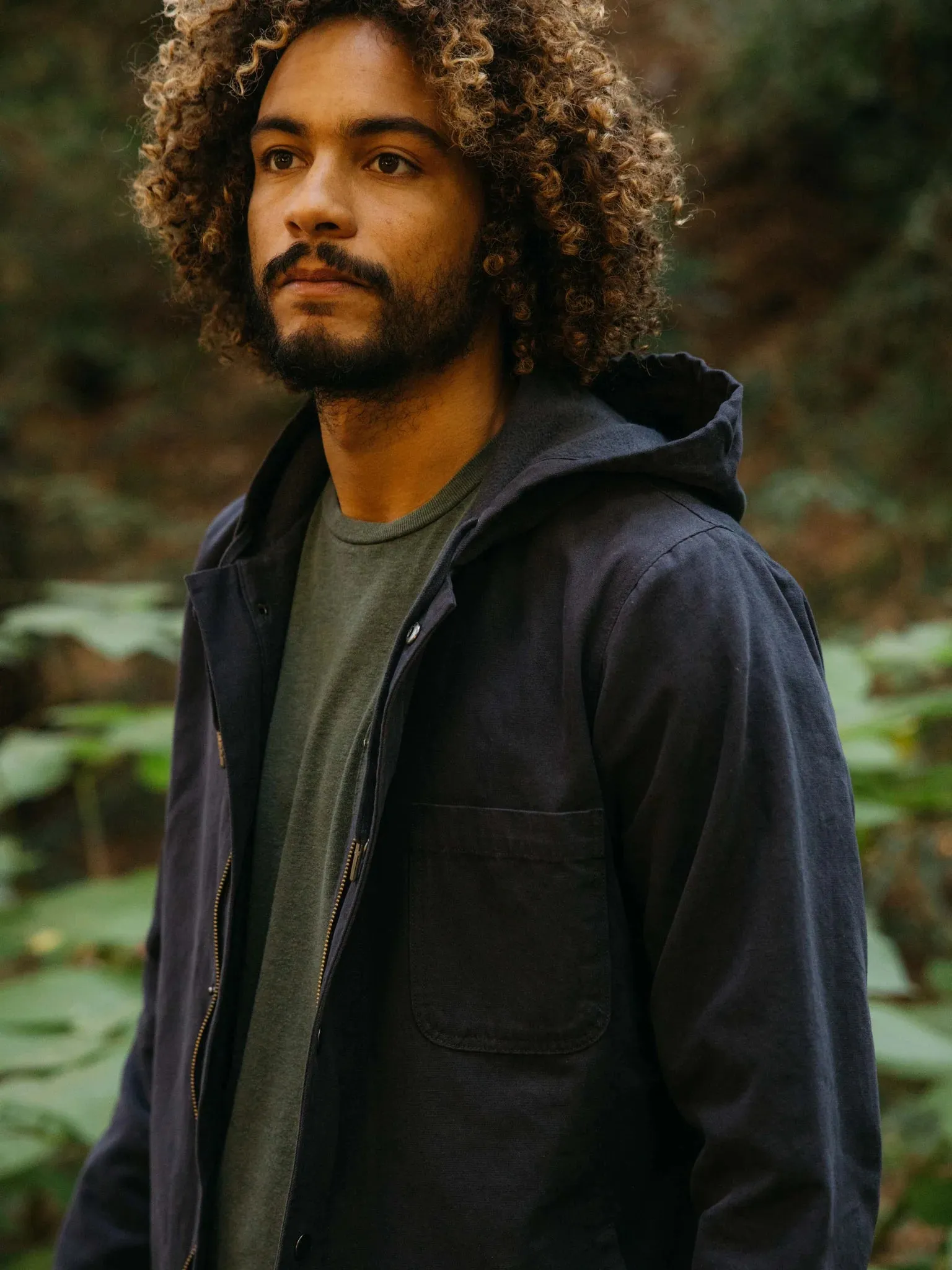 Hooded Deck Jacket - Navy
