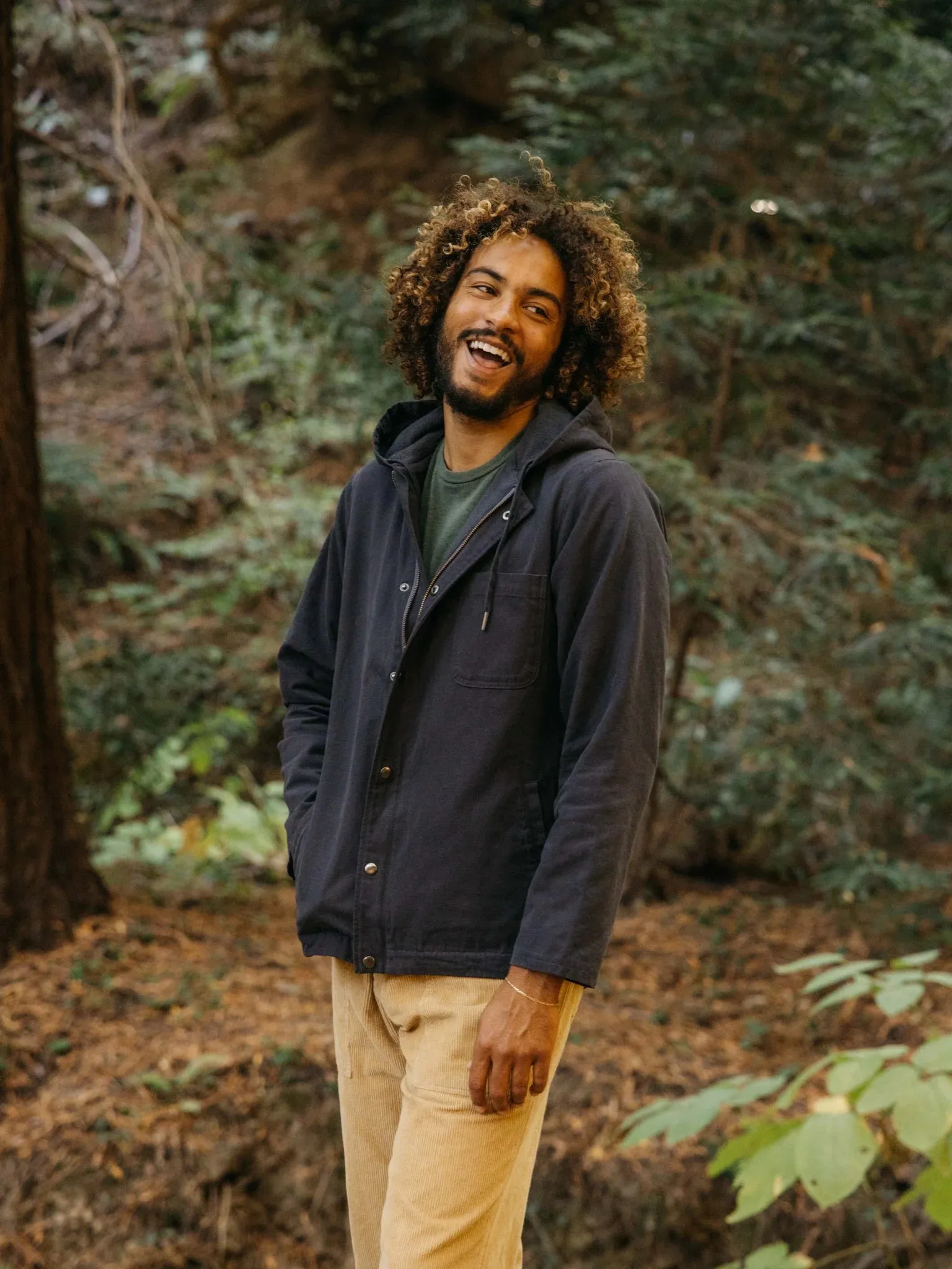 Hooded Deck Jacket - Navy