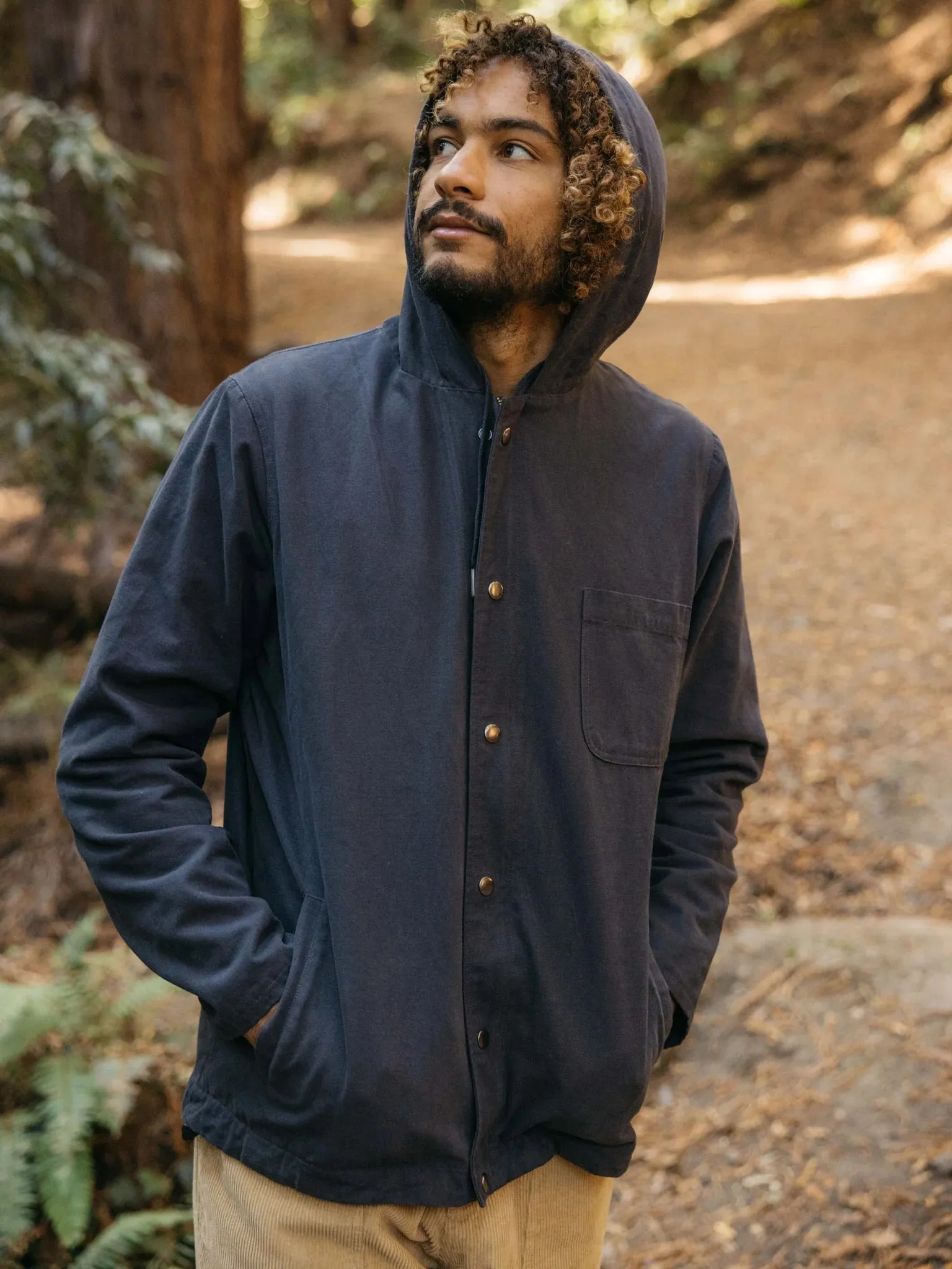 Hooded Deck Jacket - Navy