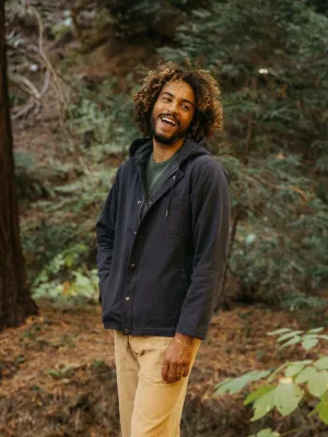 Hooded Deck Jacket - Navy