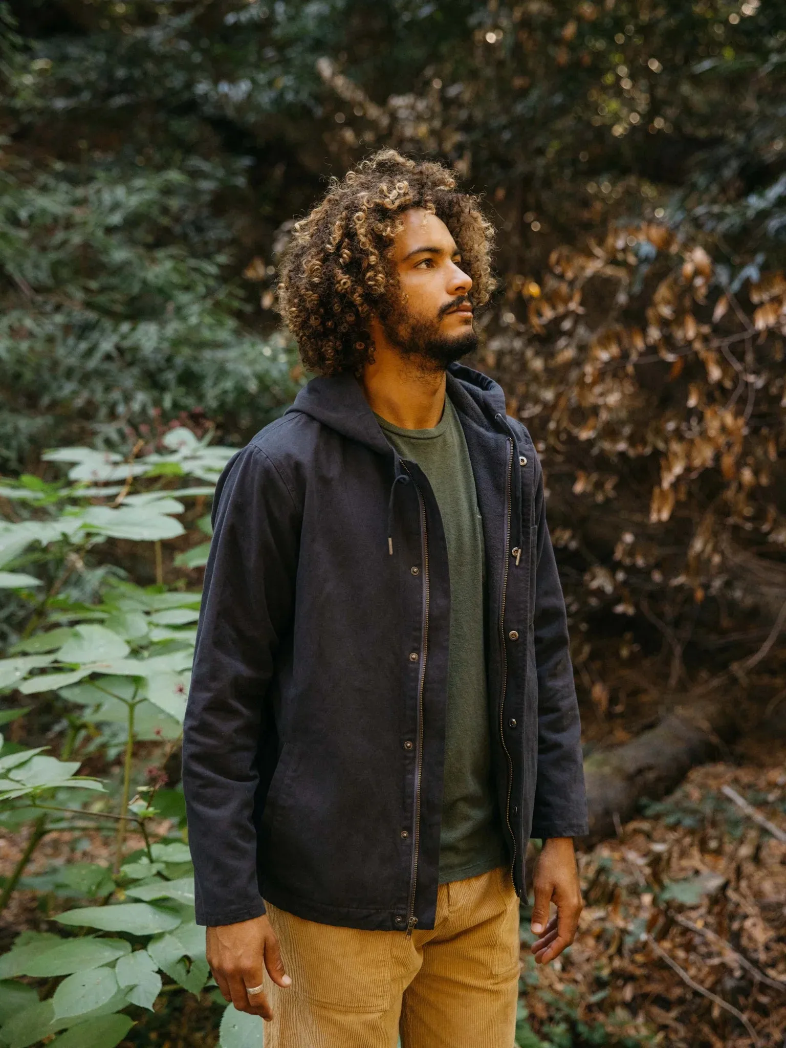 Hooded Deck Jacket - Navy