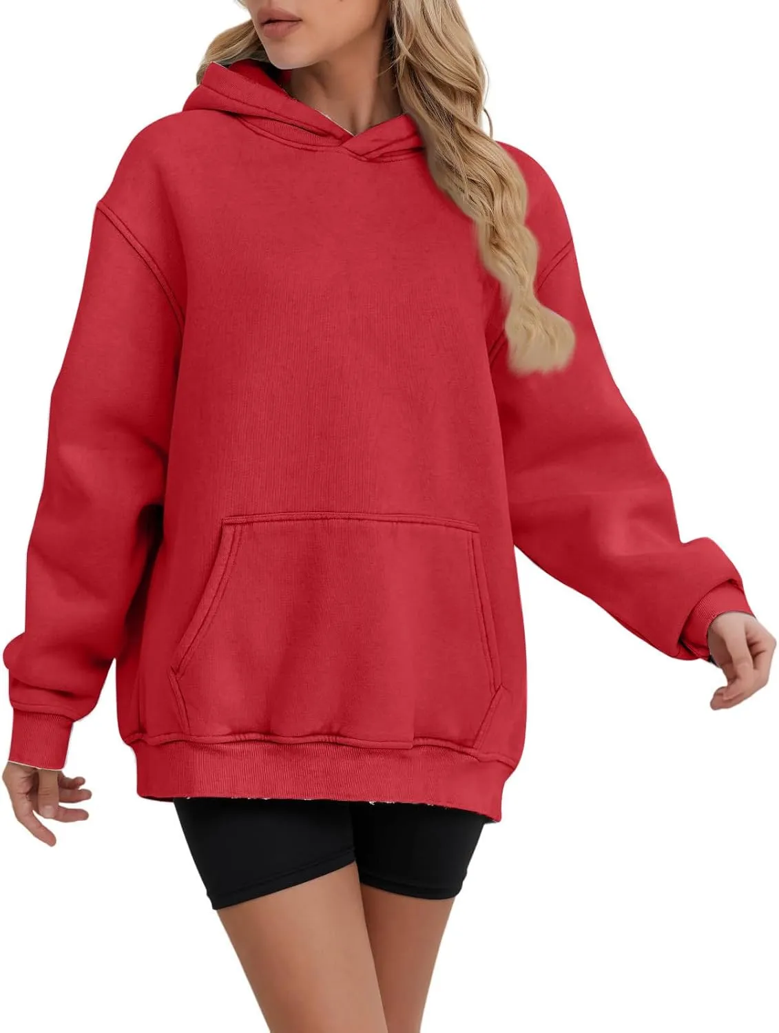 Hoodies for Women Oversized Pink Hoodie 2024 Long Sleeve Fashion Cute Sweatshirts Plus Size Fall Tops Pullover