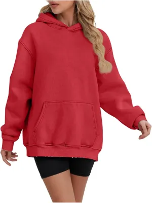 Hoodies for Women Oversized Pink Hoodie 2024 Long Sleeve Fashion Cute Sweatshirts Plus Size Fall Tops Pullover