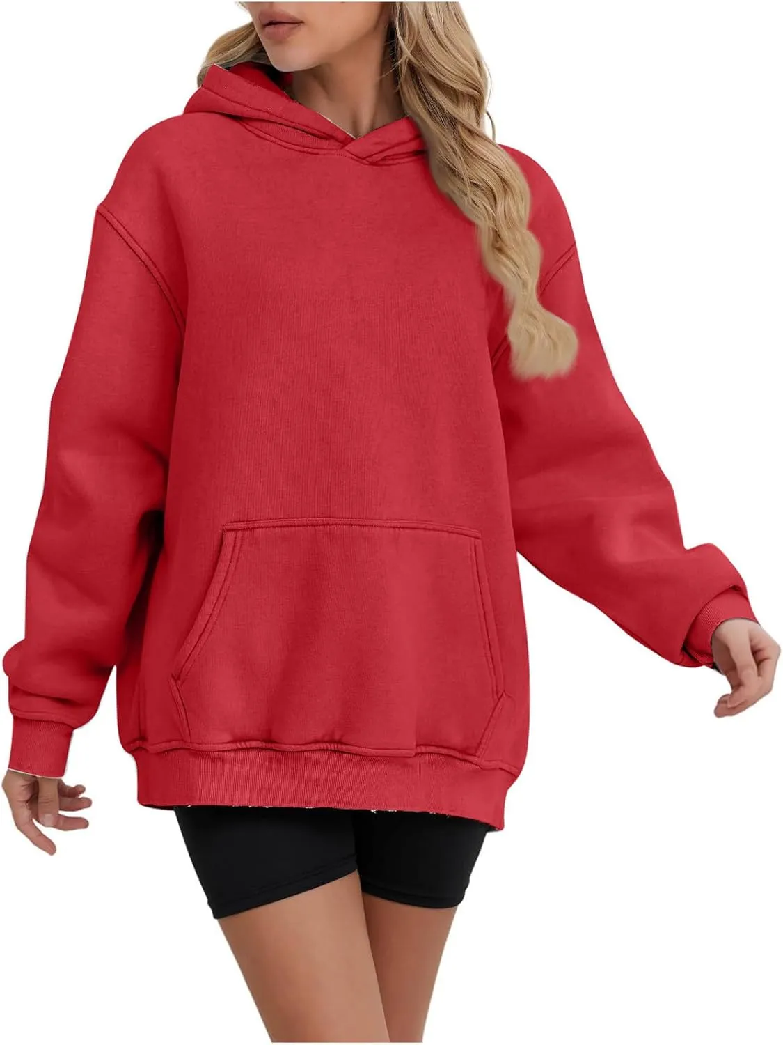 Hoodies for Women Oversized Pink Hoodie 2024 Long Sleeve Fashion Cute Sweatshirts Plus Size Fall Tops Pullover