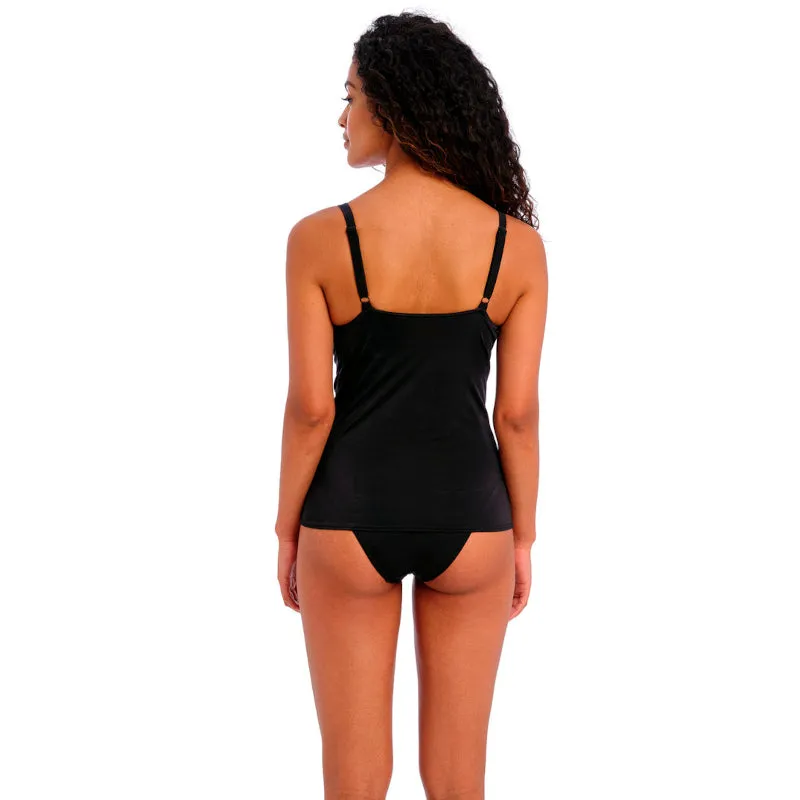 Jewel Cove Tankini Swim Top Plain Black - Freya Swim