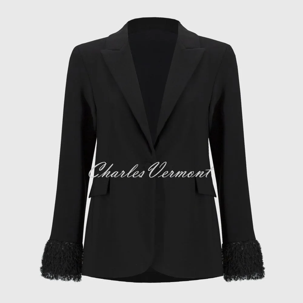 Joseph Ribkoff Blazer Jacket With Fringe Cuffs - Style 244194