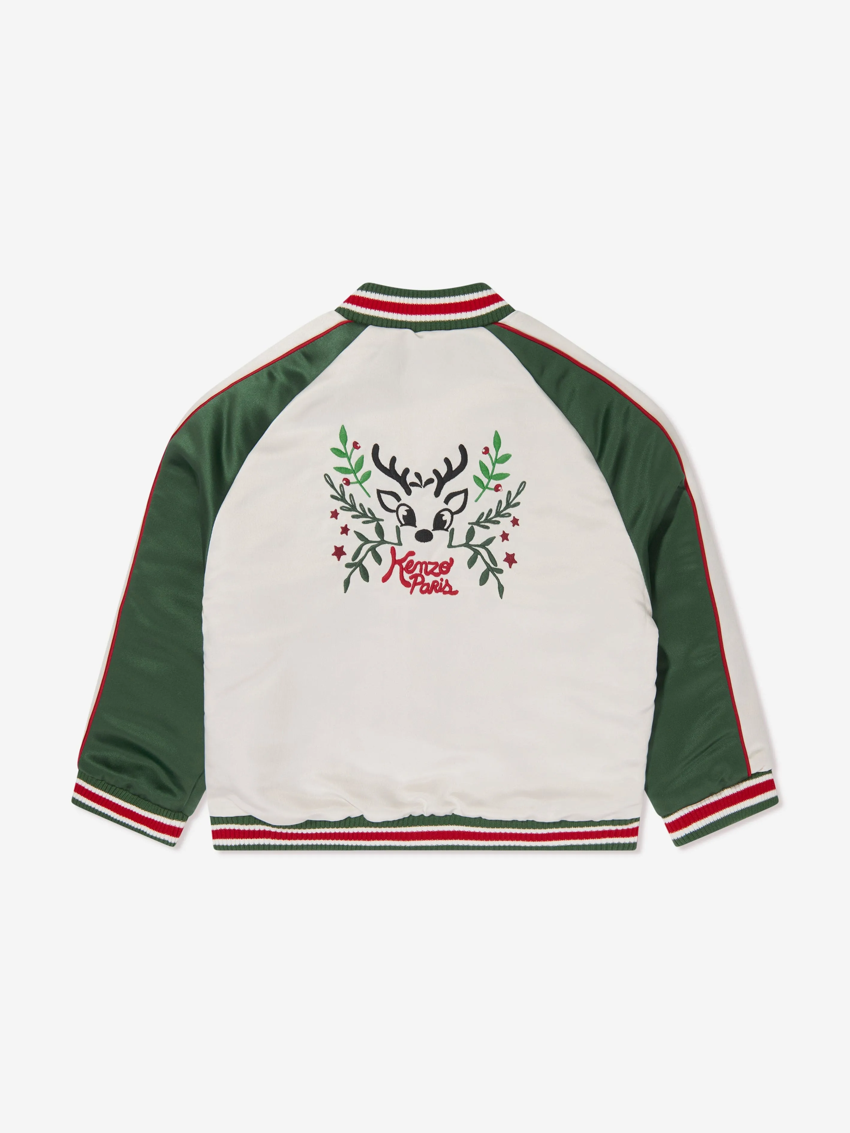 KENZO Boys Satin Jacket in Ivory