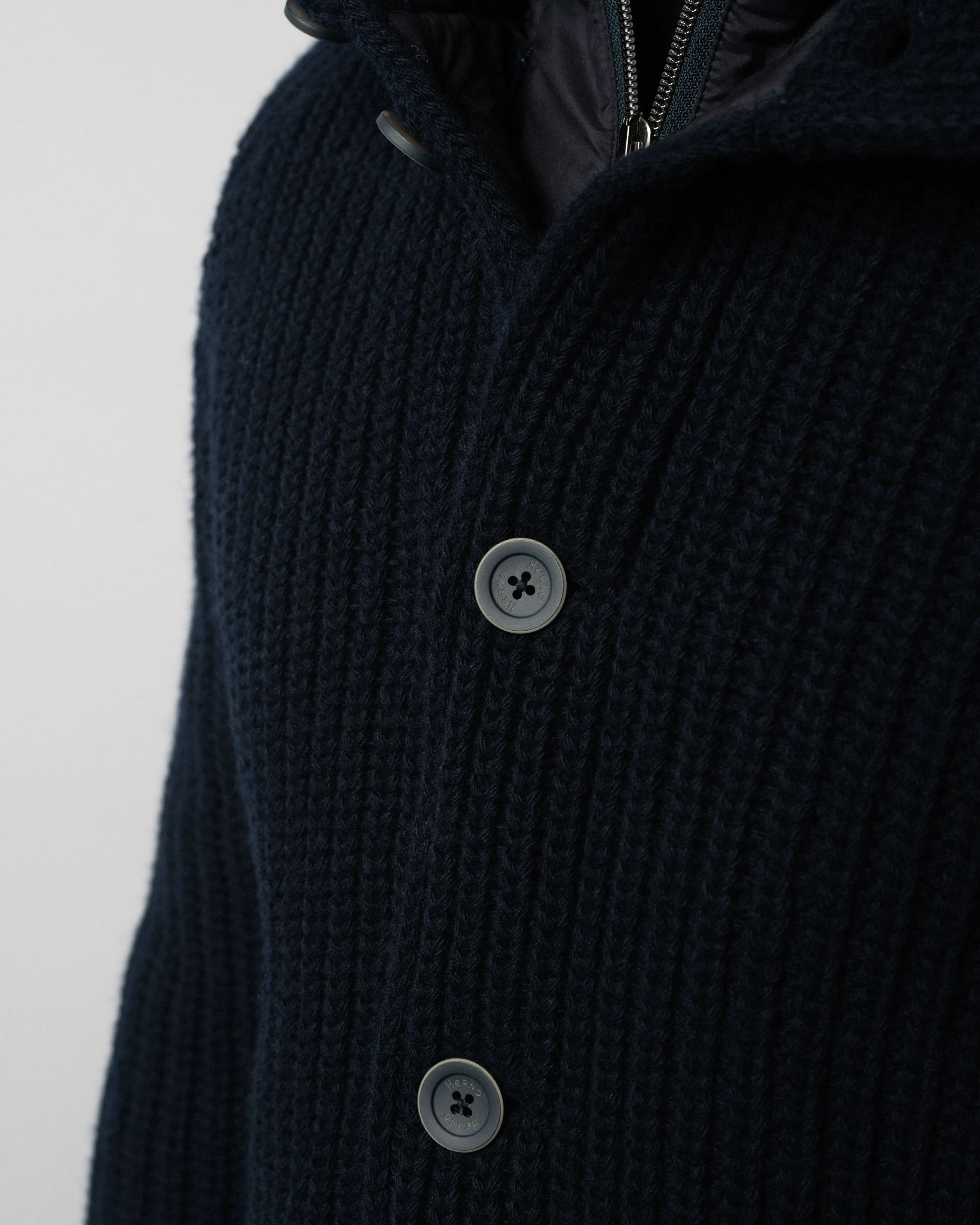 Knit Hooded Jacket