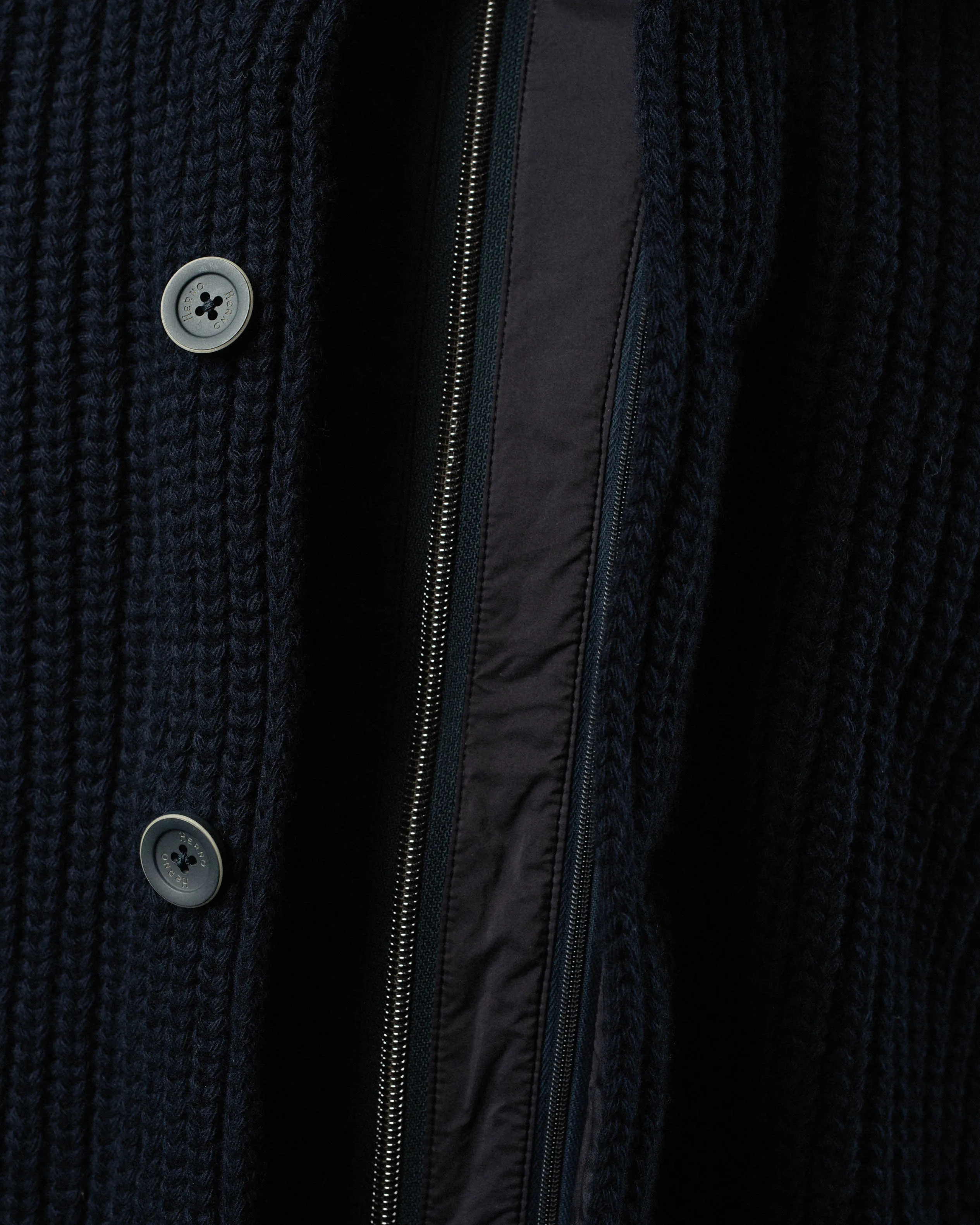 Knit Hooded Jacket