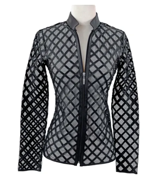 Leather Criss Cross Moto Jacket