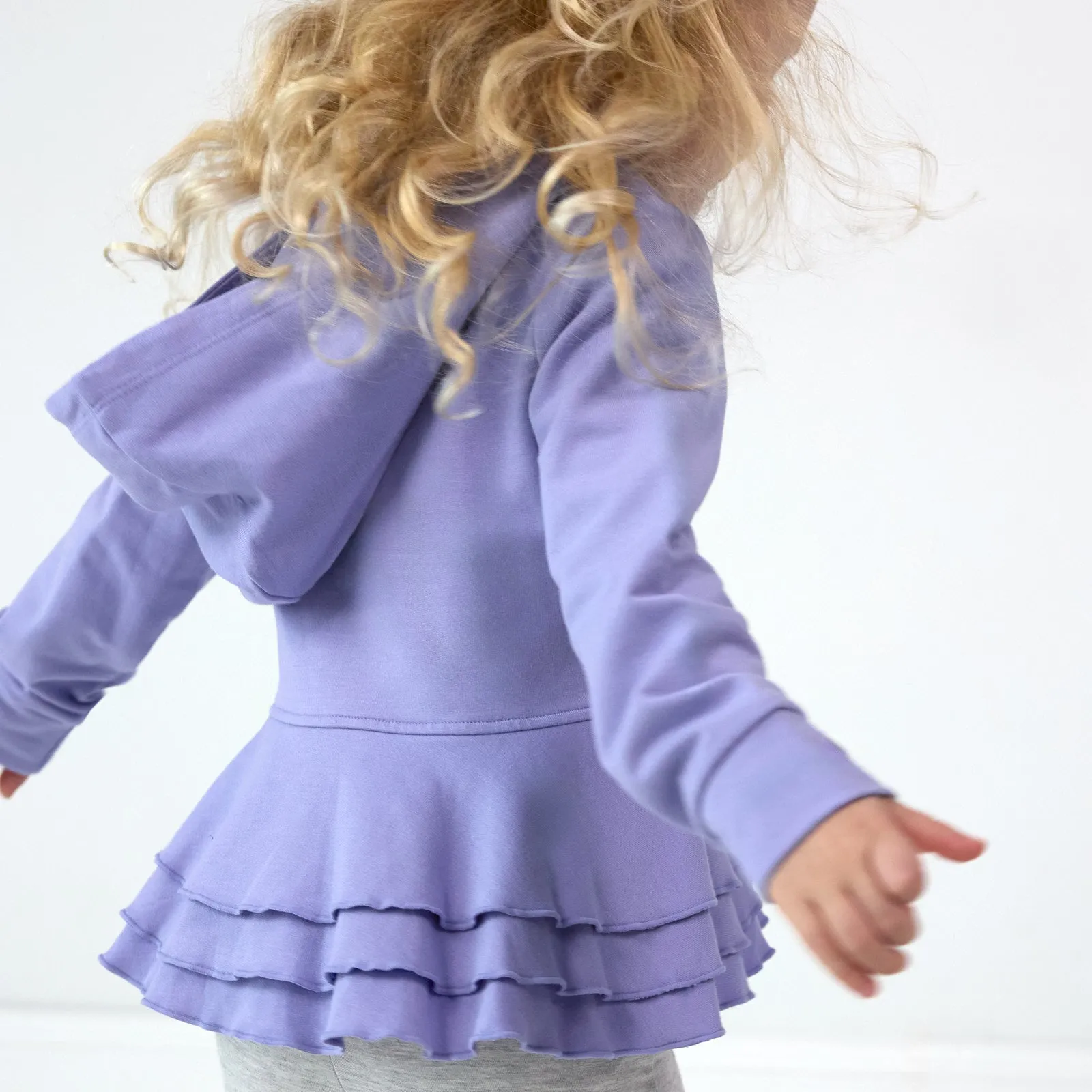 Light Iris Peplum Hoodie