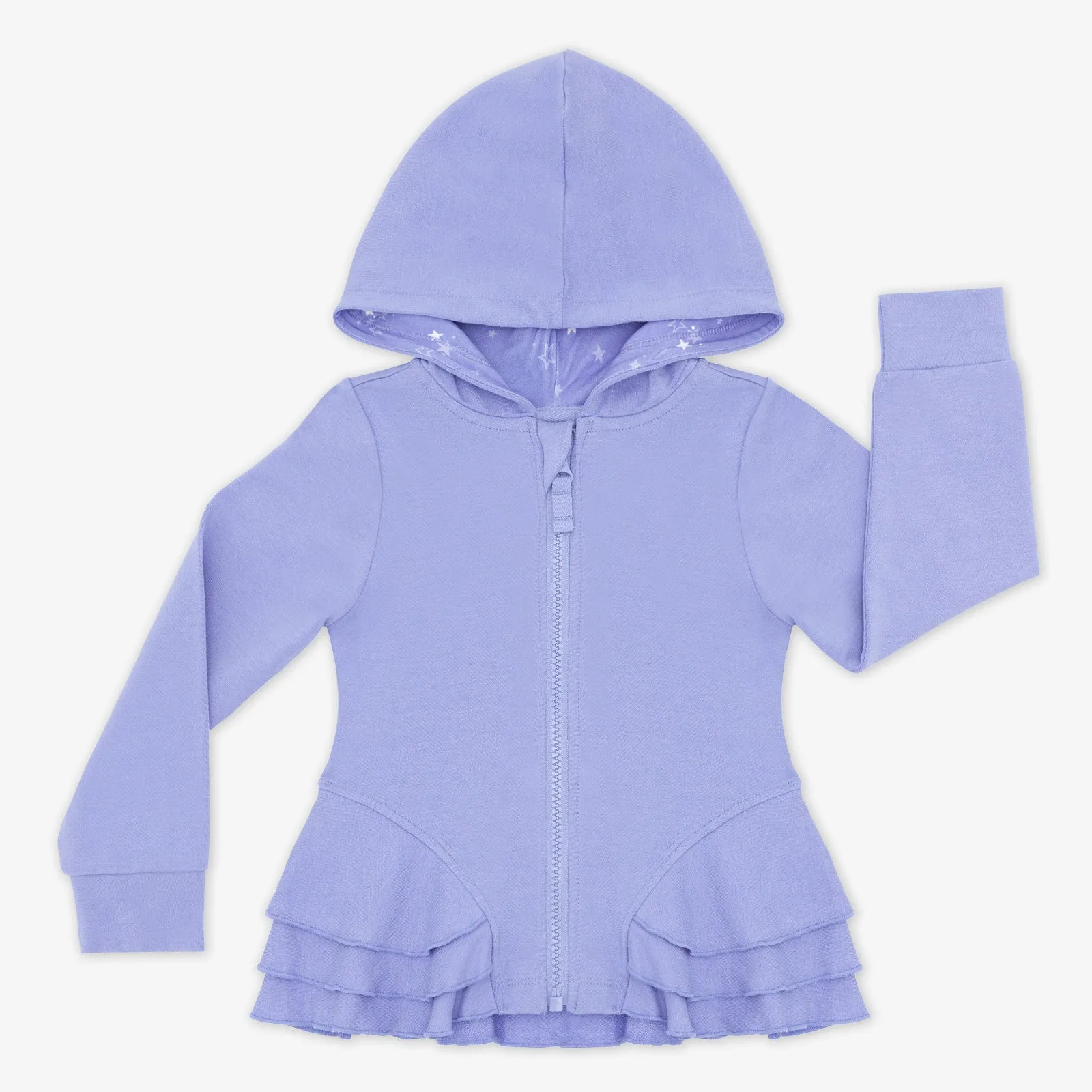 Light Iris Peplum Hoodie
