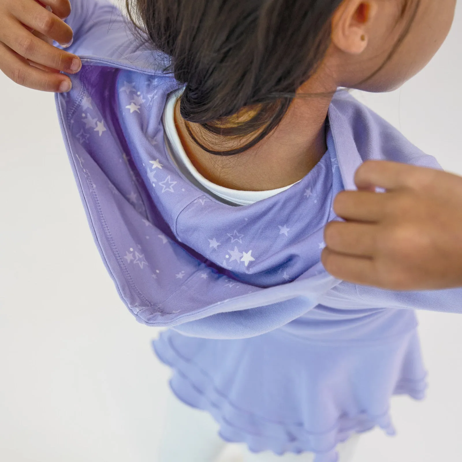 Light Iris Peplum Hoodie