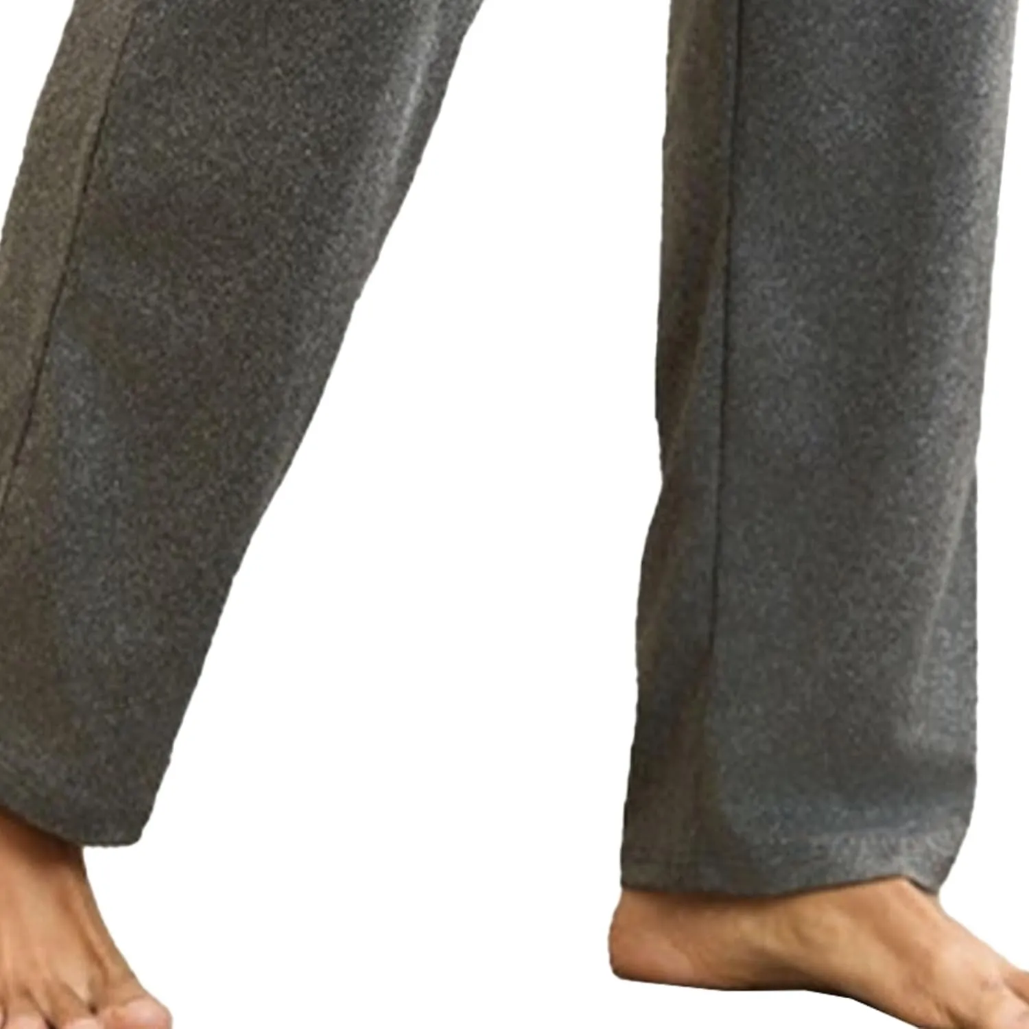 Men's Loose Fit Comfort Indoor Pants Straight Leg Casual Breathable Trousers Basic Jogging Solid Sweatpants