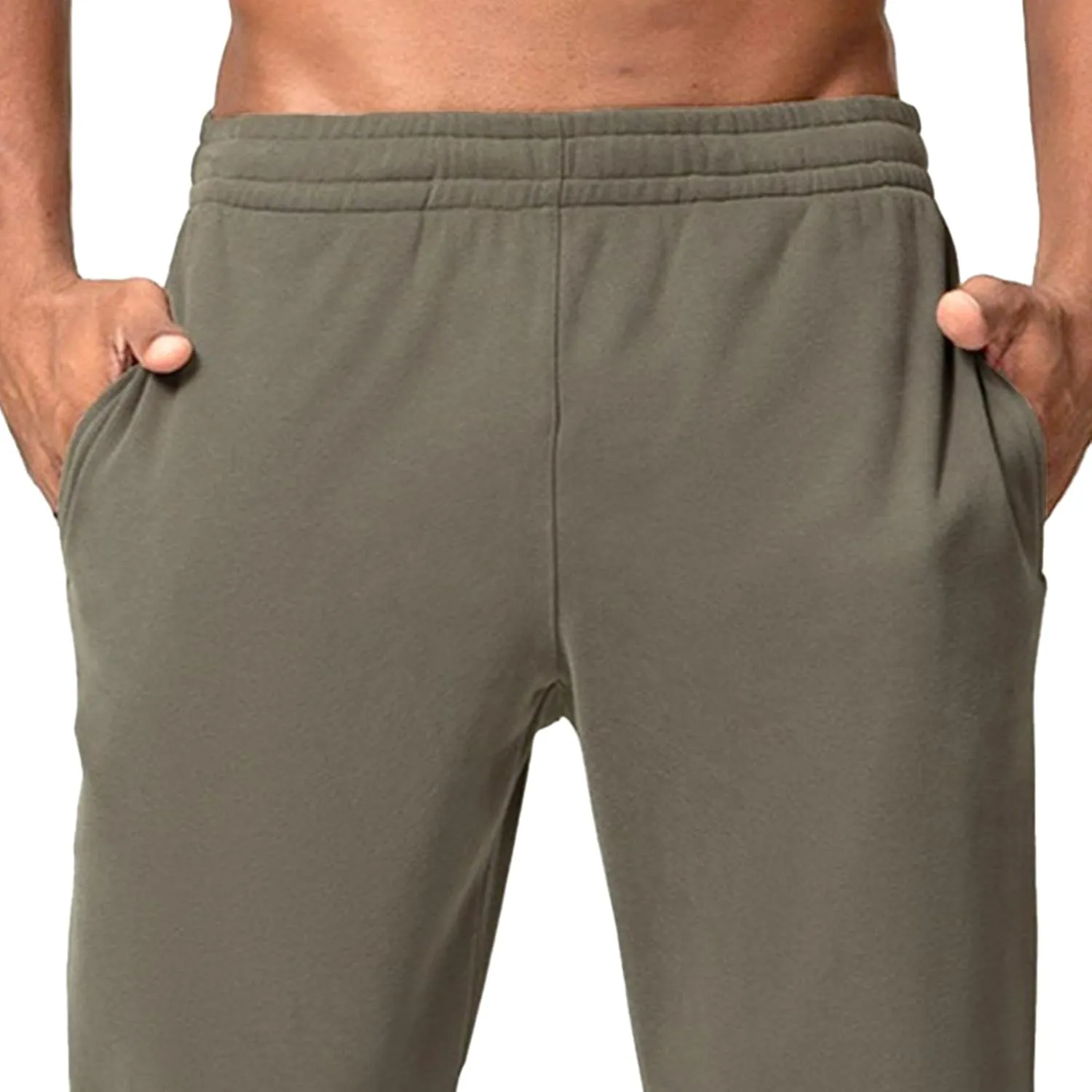Men's Straight Leg Cotton Casual Athletic Pants Solid Loose Fit Workout Trousers Elastic Waist Outdoor Classic Pants