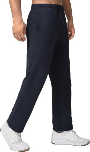Men's Straight Leg Cotton Casual Athletic Pants Solid Loose Fit Workout Trousers Elastic Waist Outdoor Classic Pants