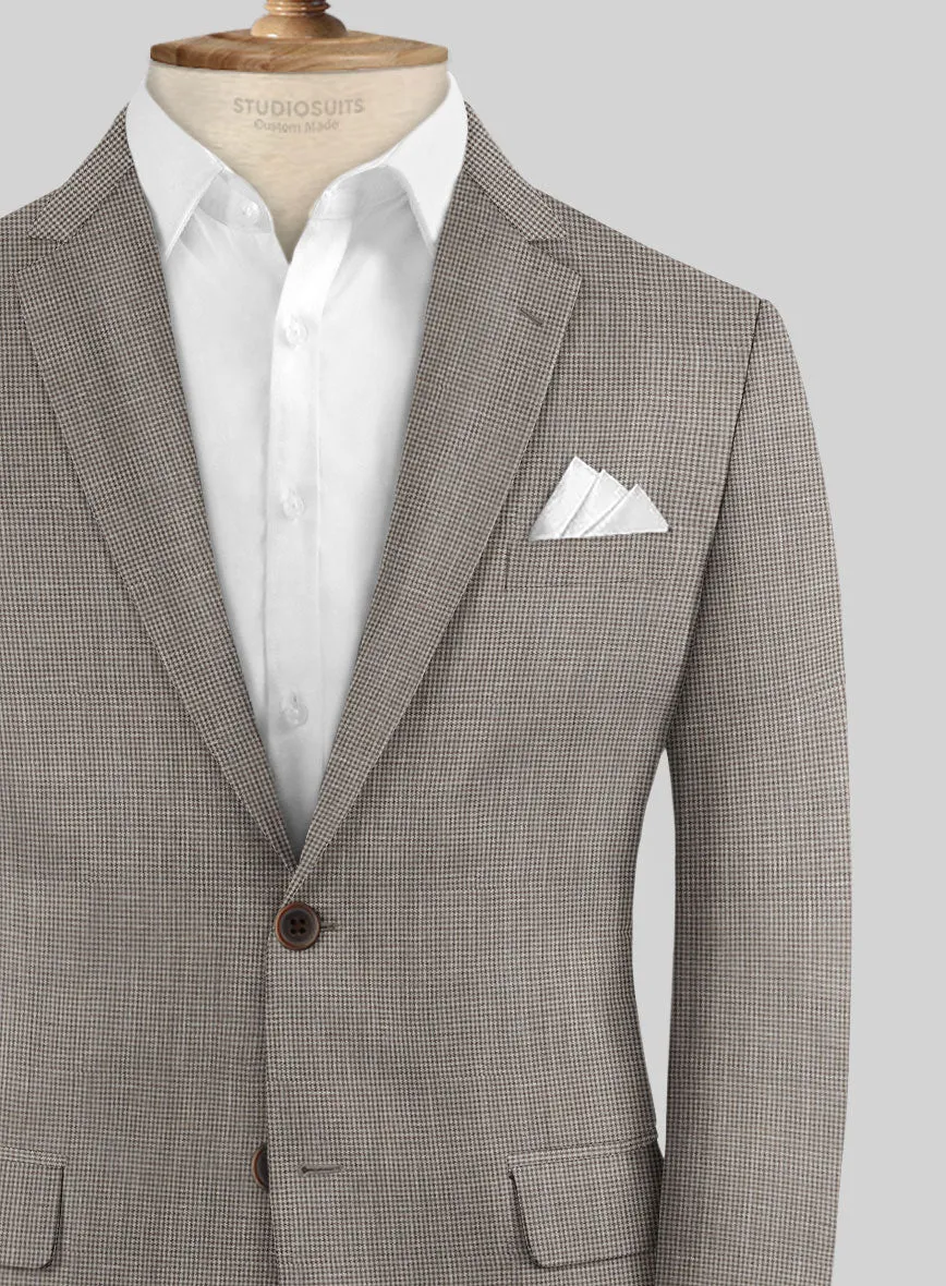 Napolean Costa Mini Houndstooth Brown Wool Jacket