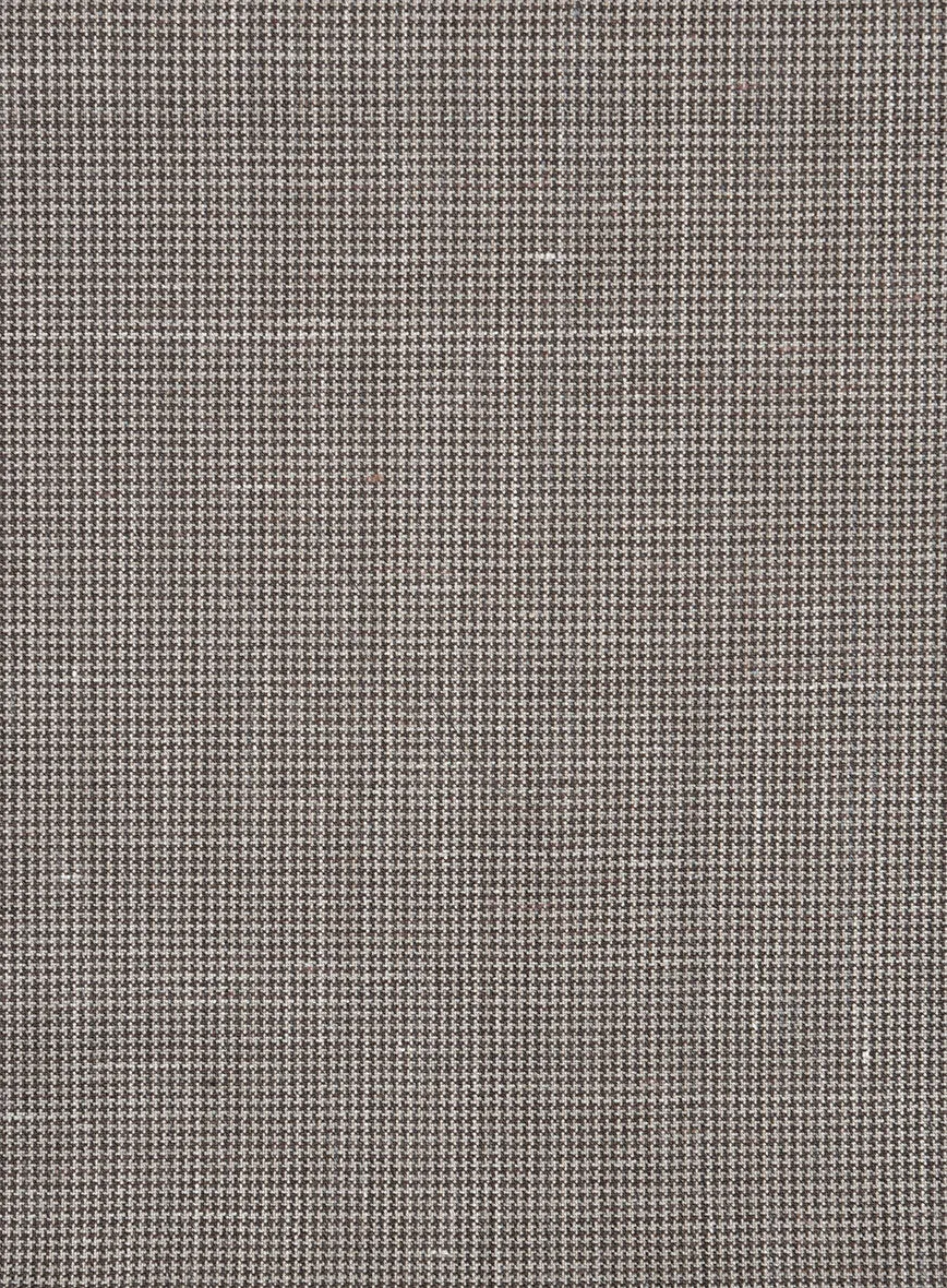 Napolean Costa Mini Houndstooth Brown Wool Jacket