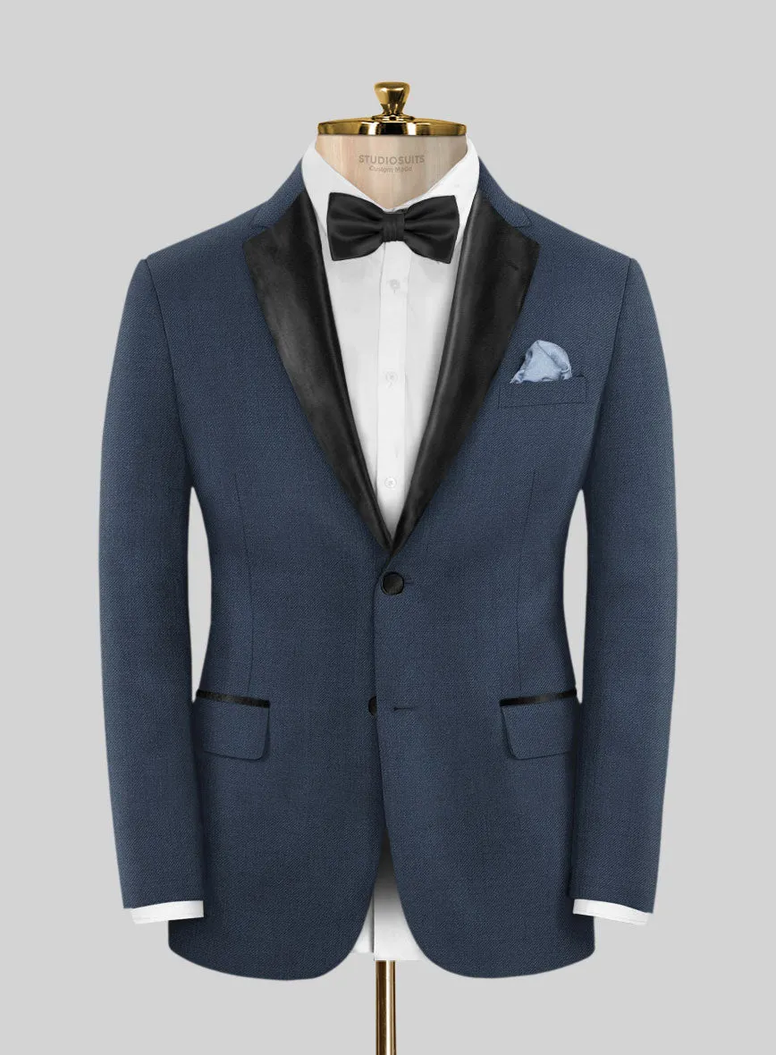 Napolean Flat Blue Wool Tuxedo Jacket