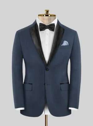 Napolean Flat Blue Wool Tuxedo Jacket