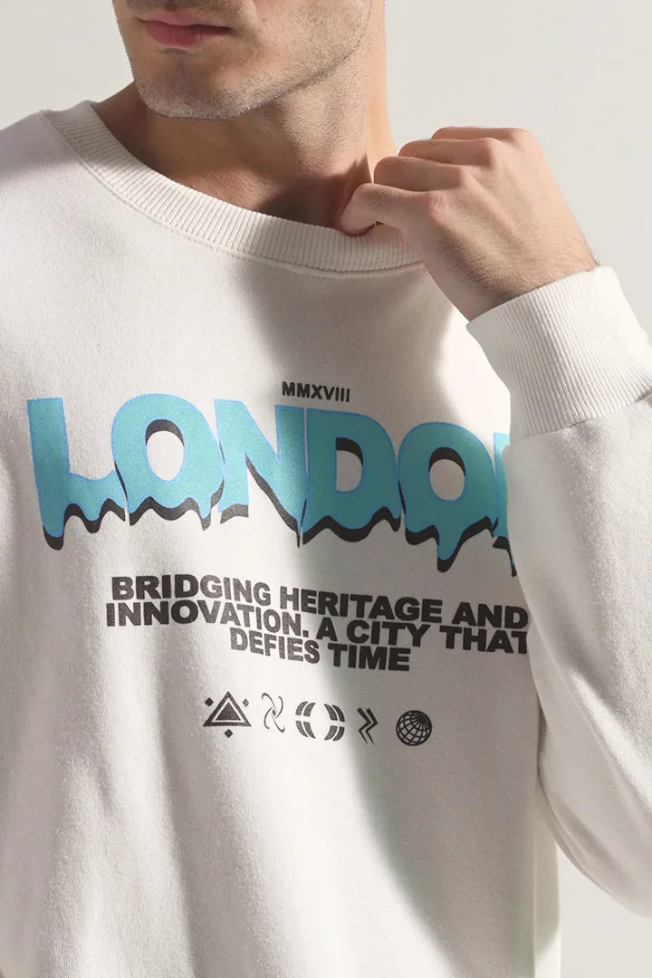 Oversized Graphic Sweatshirt - White