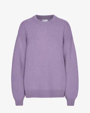 Oversized Merino Wool Crew - Purple Haze