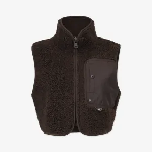 Pearly Gates Women's Fleece Vest-Brown