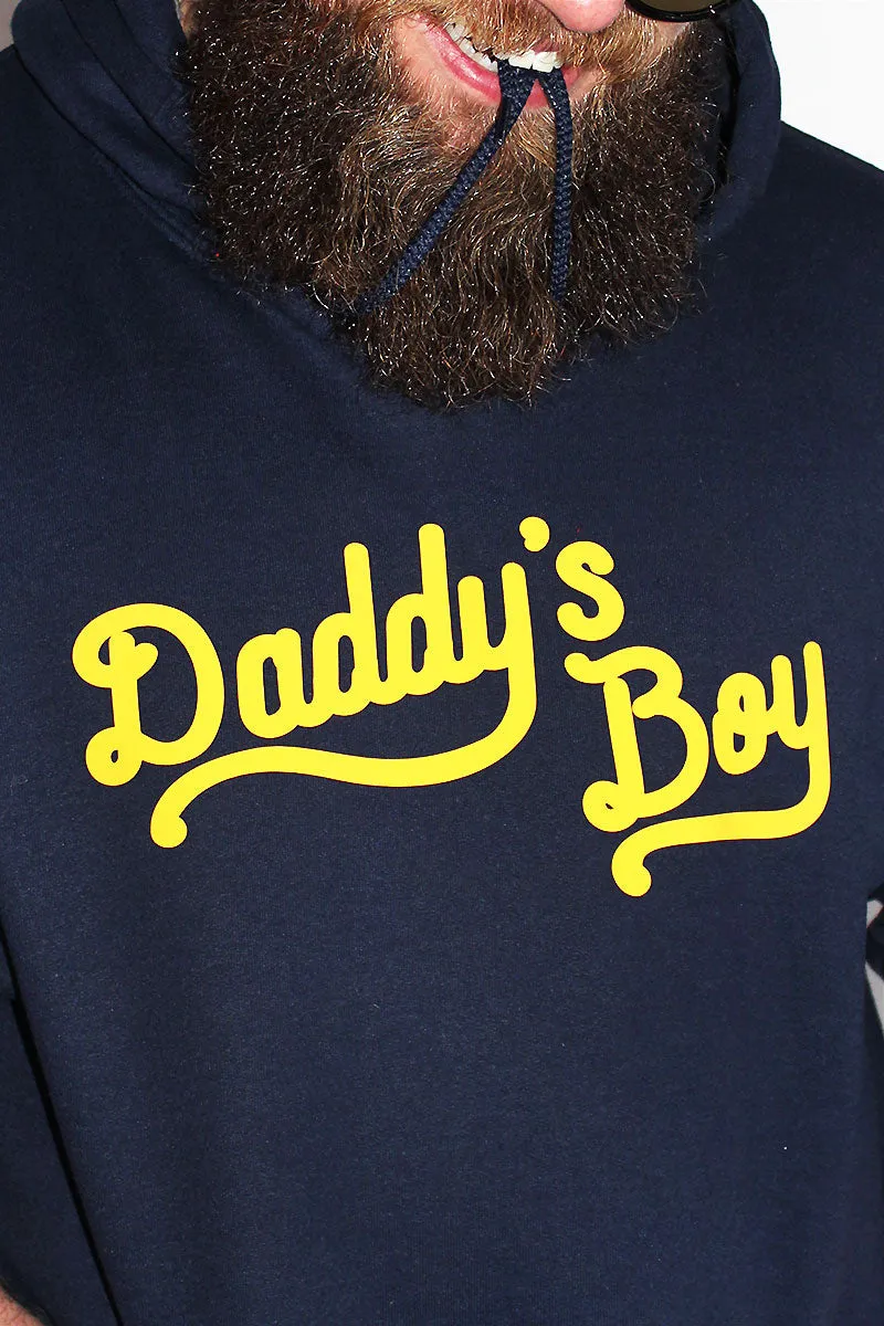 PLUS: Daddy's Boy Long Sleeve Hoodie- Navy