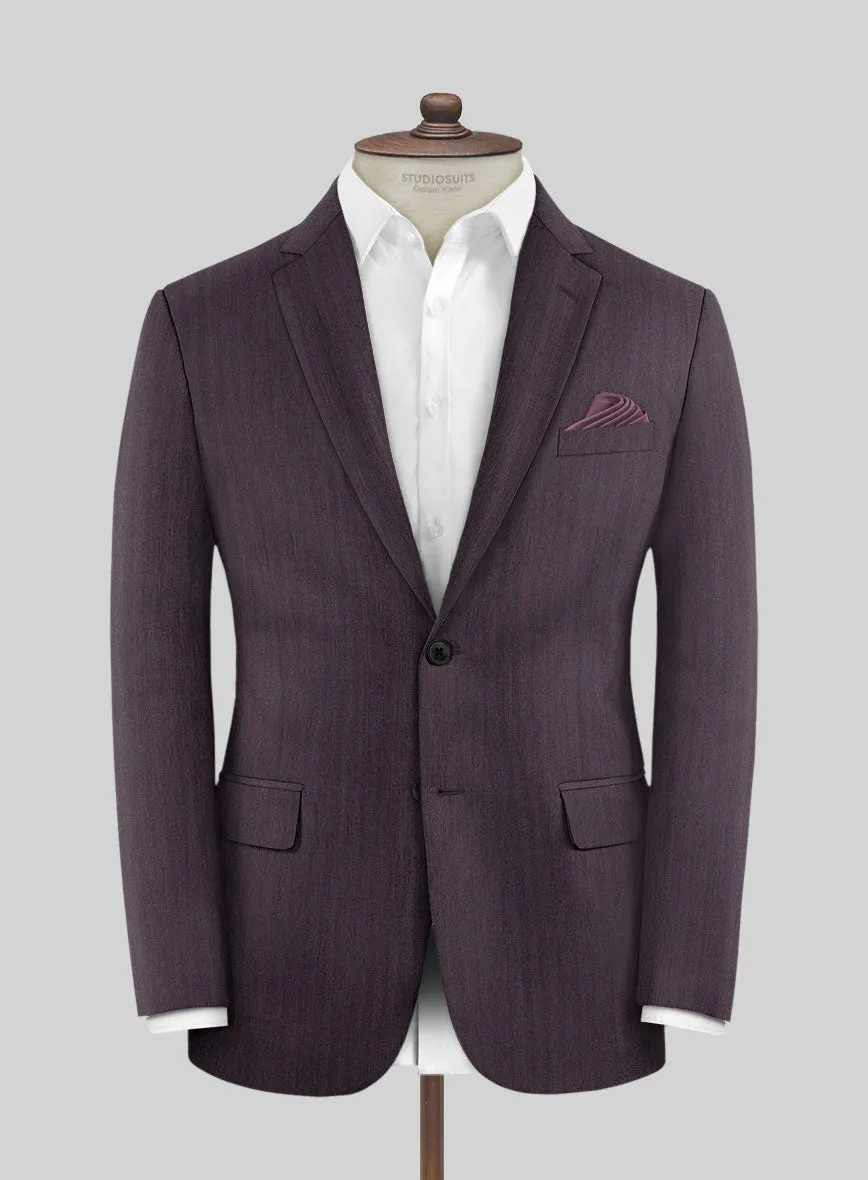 Purple Herringbone Wool Jacket