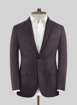 Purple Herringbone Wool Jacket