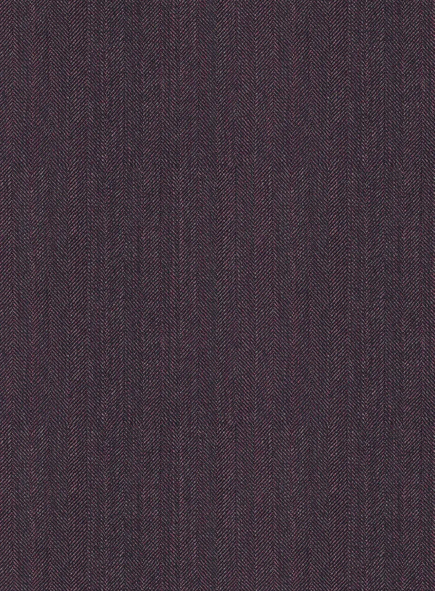 Purple Herringbone Wool Jacket