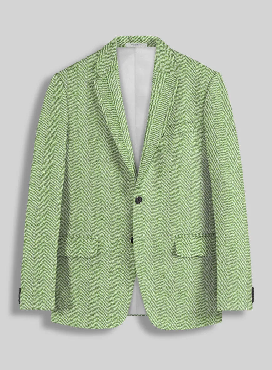 Sartori Celemente Green Herringbone Soft Tweed Jacket